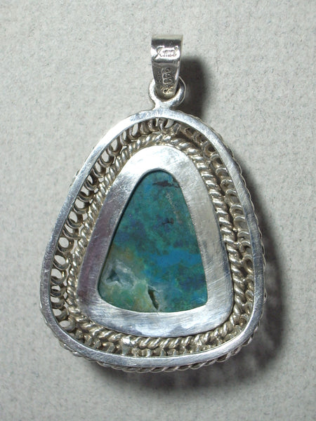 Chrysocolla Pendant, Statement Pendant, Blue Chrysocolla, Sagittarius Pendant, Unique Pendant, Blue Pendant, Silver hotsell Pendant, Chrysocolla