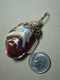 Banded Jasper Pendant Wire Wrapped14/20 Gold Filled
