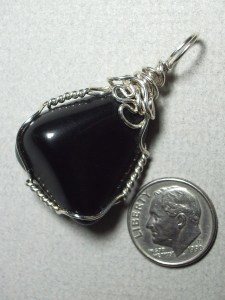 Handmade Wire Wrapped Onyx in a Cage Pendant 2024