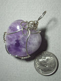 Amethyst Heart Pendant Wire Wrapped .925 Sterling Silver