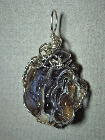 Chalcedony Rose Pendant Wire Wrapped .925 Sterling Silver - Jemel