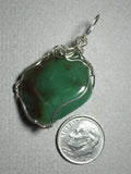 Chrysoprase Pendant Wire Wrapped  .925 Sterling Silver
