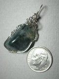 Moss Agate Stone Pendant Wire Wrapped .925 Sterling Silver