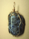 Sodalite Stone Pendant Wire Wrapped 14/20 Gold Filled - Jemel