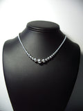 Sterling Silver Graduated Bead Necklace display - Jemel