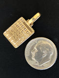 Vintage 18K Gold Calendar Pendant