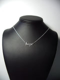 Sterling Silver Hope Pendant w/ 18” 1.7 mm Sterling Silver Cable Chain display - Jemel