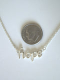 Sterling Silver Hope Pendant w/ 18” 1.7 mm Sterling Silver Cable Chain