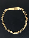Vintage 4.5 mm 8 Inch Solid 18K Gold Vintage Blank Name Plate Bracelet