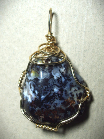 Agate  Pendant Wire Wrapped 14/20 Gold Filled - Jemel