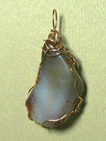 Agate Pendant Wire Wrapped Bronze