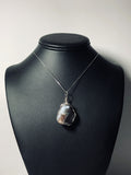 Botswana Agate Pendant Wire Wrapped .925 Sterling Silver display - Jemel