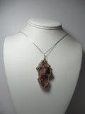 Brown Lace Agate Pendant Wire Wrapped .925 Sterling Silver
