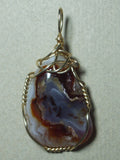 Lace Agate Pendant Wire Wrapped 14/20 Gold Filled