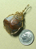 Lace Agate Pendant Wire Wrapped 14/20 Gold Filled