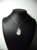 Lace Agate Pendant Wire Wrapped .925 Sterling Silver display - Jemel