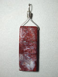 Laguna Agate Bead Pendant Wire Wrapped .925 Sterling Silver