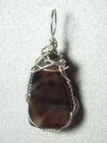 Montana Agate Pendant Wire Wrapped .925 Sterling Silver