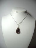 Montana Agate Pendant Wire Wrapped .925 Sterling Silver display - Jemel