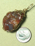 Orbicular Agate Pendant Wire Wrapped 14/20 Gold Filled