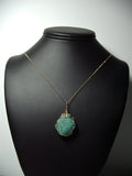 Amazonite Pendant Wire Wrapped 14/20 Gold Filled display - Jemel