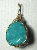 Amazonite Pendant Wire Wrapped 14/20 Gold Filled