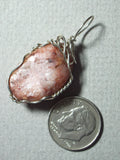 Pink Amazonite Pendant Wire Wrapped .925 Sterling Silver