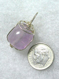 Amethyst Bead Pendant Wire Wrapped .925 Sterling Silver