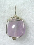 Amethyst Bead Pendant Wire Wrapped .925 Sterling Silver - Jemel