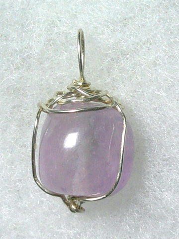 Amethyst Bead Pendant Wire Wrapped .925 Sterling Silver - Jemel
