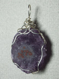 Amethyst Crystal Cluster Pendant Wire Wrapped .925 Sterling Silver