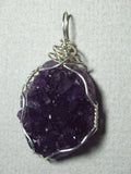 Amethyst Crystal Cluster Pendant Wire Wrapped .925 Sterling Silver - Jemel