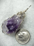 Phantom Amethyst Crystal Pendant Wire Wrapped .925 Sterling Silver