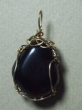 Apache Tear Pendant Wire Wrapped 14/20 Gold-Filled