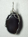 Apache Tear Pendant Wire Wrapped .925 Sterling Silver