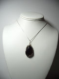 Apache Tear Pendant Wire Wrapped .925 Sterling Silver display - Jemel