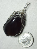 Apache Tear Pendant Wire Wrapped .925 Sterling Silver