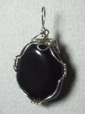 Apache Tear Pendant Wire Wrapped .925 Sterling Silver - Jemel
