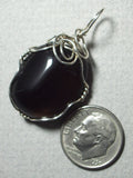 Apache Tear Pendant Wire Wrapped .925 Sterling Silver - Jemel