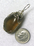 Apache Tear Pendant Wire Wrapped .925 Sterling Silver - Jemel