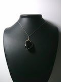 Apache Tear Pendant Wire Wrapped .925 Sterling Silver display - Jemel