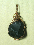 Raw Apache Tear Pendant Wire Wrapped Bronze - Jemel