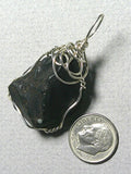 Raw Apache Tear Pendant Wire Wrapped .925 Sterling Silver