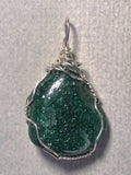 Aventurine Pendant Wire Wrapped .925 Sterling Silver - Jemel