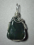 Bloodstone Pendant Wire Wrapped .925 Sterling Silver