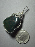 Bloodstone Pendant Wire Wrapped .925 Sterling Silver