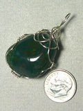 Bloodstone Pendant Wire Wrapped .925 Sterling Silver - Jemel