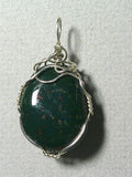 Bloodstone Pendant Wire Wrapped .925 Sterling Silver - Jemel