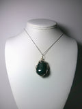Bloodstone Pendant Wire Wrapped .925 Sterling Silver display - Jemel
