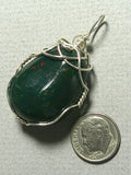 Bloodstone Pendant Wire Wrapped .925 Sterling Silver - Jemel